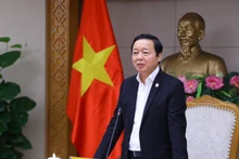 El vice primer ministro vietnamita Tran Hong Ha en la reunión. (Fotografía: VNA)