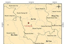 Mapa del epicentro del terremoto. (Fotografía: hanoimoi.vn)