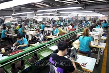 Fábrica de zapatos de cuero de la compañía de Gia Dinh Shoe, ciudad de Thu Duc. (Fotografía: VNA)