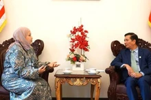 El embajador de Vietnam en Malasia, Dinh Ngoc Linh, en la entrevista concedida a Bernama. (Fotografía: VNA)