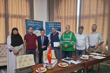 Panorama del encuentro entre representantes vietnamitas y argelinos. (Fotografía: VNA)