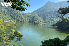 Perderse en otoño en lago vietnamita de Ba Be