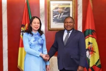 La vicepresidenta de Vietnam, Vo Thi Anh Xuan, se reúne con el presidente mozambiqueño, Filipe Nyusi, durante su visita oficial al país africano el 12 de septiembre de 2023. (Fotografía: VNA)