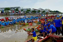 La regata de barcos Ngo. (Fotografía: VOV)