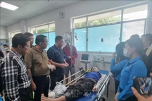 Las autoridades de Dong Nai visitan a víctimas del incidente. (Fotografía: VNA)