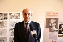 El secretario general del Partido Comunista Italiano, Mauro Alboresi, en la entrevista. (Fotografía: VNA)