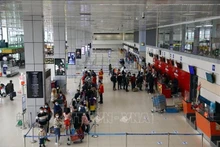 En el aeropuerto de Noi Bai. (Fotografía: VNA)