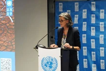 La representante del Programa de las Naciones Unidas para el Desarrollo en Vietnam, Ramla Khalidi. (Fotografía: VNA)