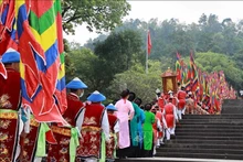 Un ritual del Festival del Templo Hung. (Fotografía: VNA)