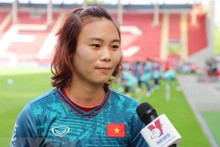 La delantera de la selección nacional de fútbol femenino de Vietnam Pham Hai Yen. (Fotografía: VNA)