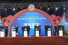 En la inauguración de la Feria Internacional de Comercio y Turismo Vietnam-China. (Fotografía: VNA)
