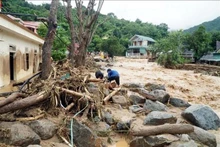 Consecuencias de las inundaciones en el distrito de Ky Son, provincia de Nghe An. (Fotografía: VNA)