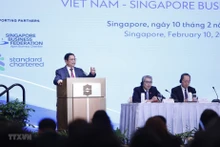 [Foto] Premier vietnamita participa en Foro Empresarial Vietnam-Singapur