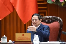 El primer ministro de Vietnam, Pham Minh Chinh, interviene en la sesión. (Fotografía: Nhan Dan)