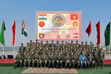 El quinto ejercicio militar Vietnam-India concluye el 22 de noviembre. (Fotografía: VNA)