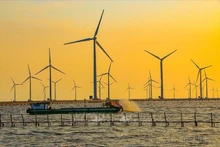 Planta de energía eólica Bac Lieu en la comuna de Vinh Trach Dong, ciudad de Bac Lieu. (Fotografía: VNA)