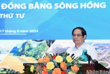 El primer ministro de Vietnam, Pham Minh Chinh, habla en el evento. (Fotografía: Nhan Dan)