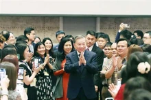 El secretario general del Partido Comunista de Vietnam, To Lam, en el encuentro. (Fotografía: VNA)