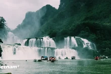 La belleza de las cascadas de Ban Gioc en la norteña provincia vietnamita de Cao Bang. (Fotografía: VNA)