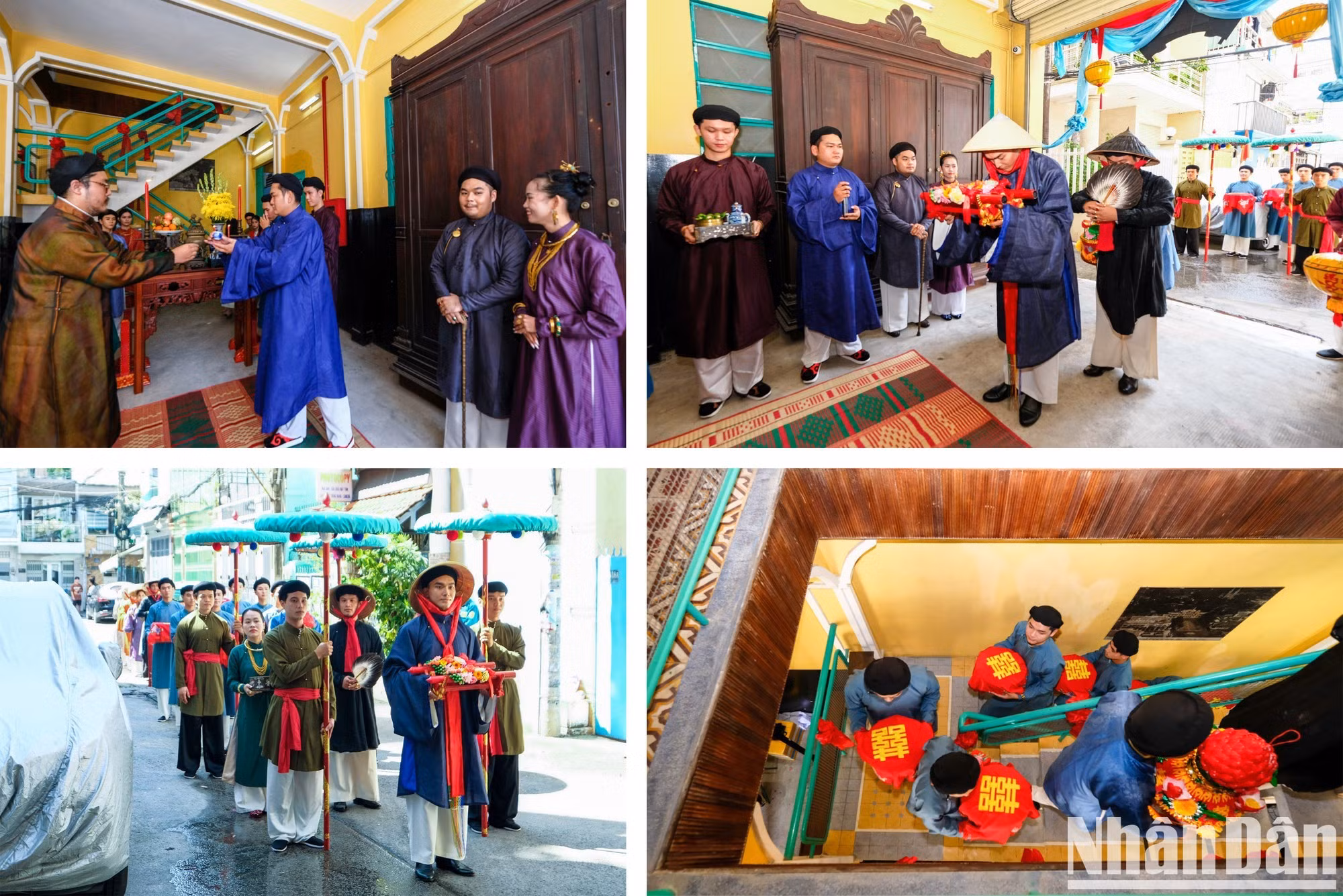 Según las costumbres del sur de Vietnam, las ofrendas simbolizan el respeto y la sinceridad de la familia del novio hacia la de la novia y constituyen la petición formal de unión entre ambas familias.