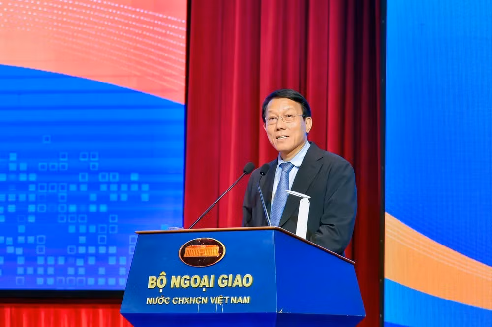 El ministro de Seguridad Pública de Vietnam, general Luong Tam Quang, en su intervención. (Foto: Nhan Dan)