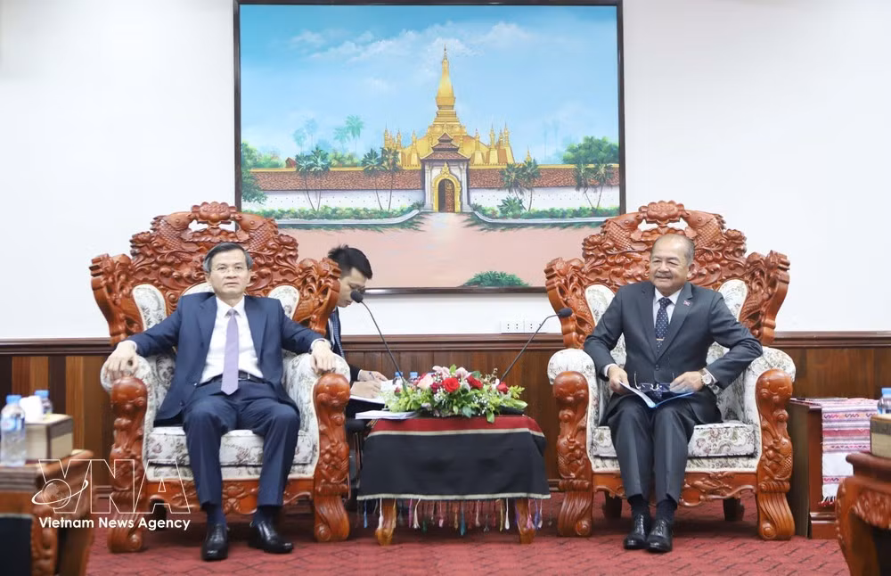 Kikeo Khaykhamphithoune, miembro del Politburó y presidente del Consejo de Teoría del Comité Central del Partido Revolucionario Popular Lao (Foto: VNA)