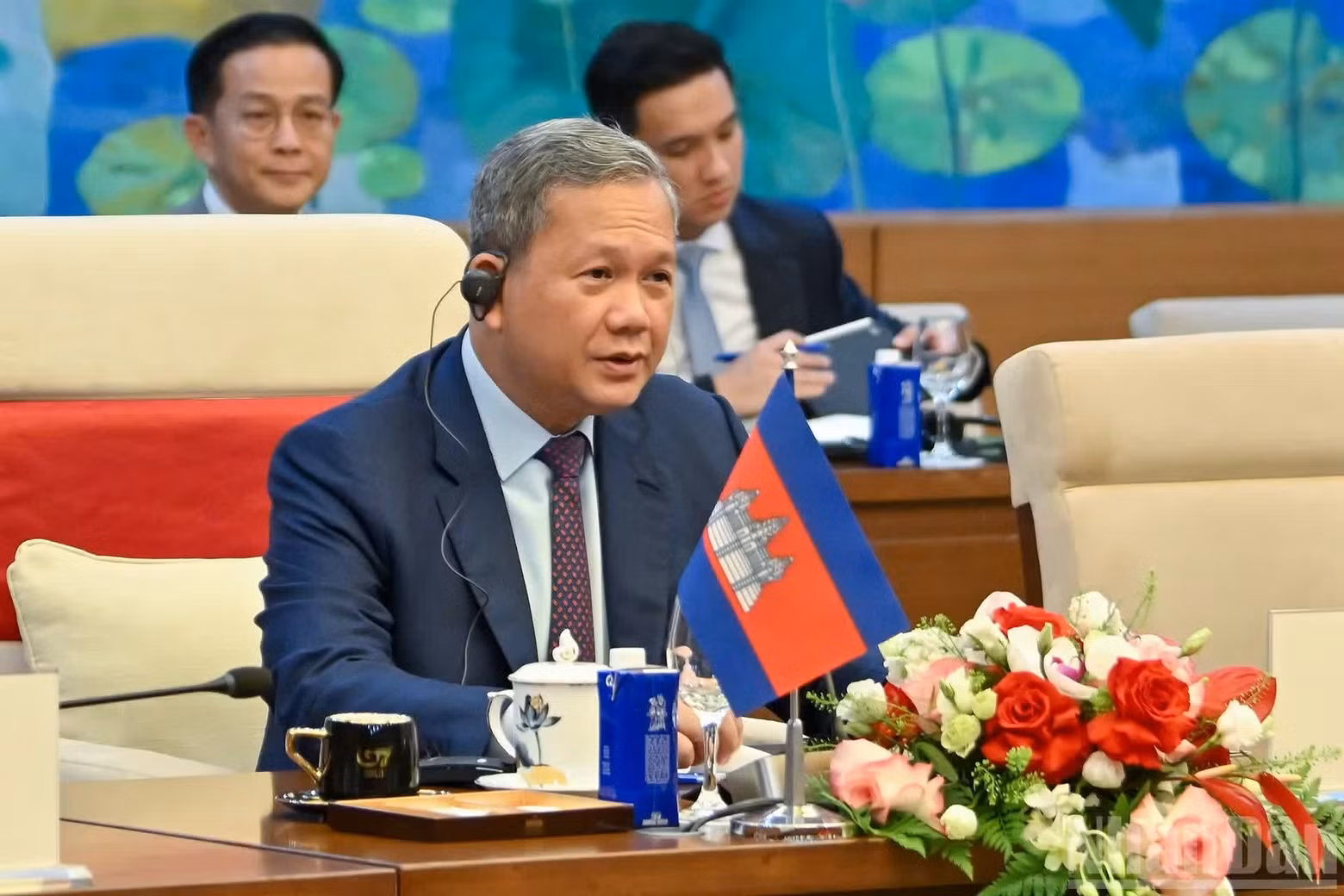 El primer ministro de Camboya, Samdech Moha Borvor Thipadei Hun Manet, en su intervención.