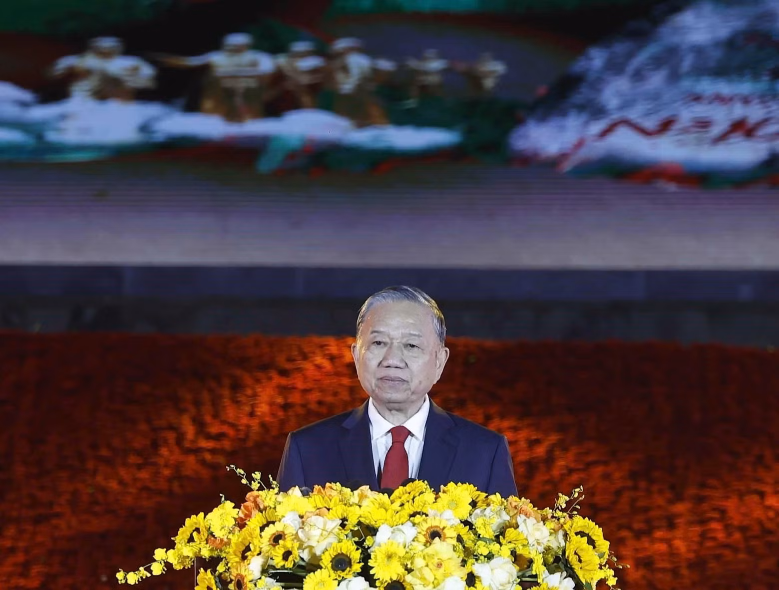 El secretario general del Partido, To Lam, interviene en el evento desde Cao Bang.