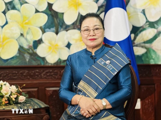 La embajadora de Laos, Khamphao Ernthavanh (Foto: VNA)