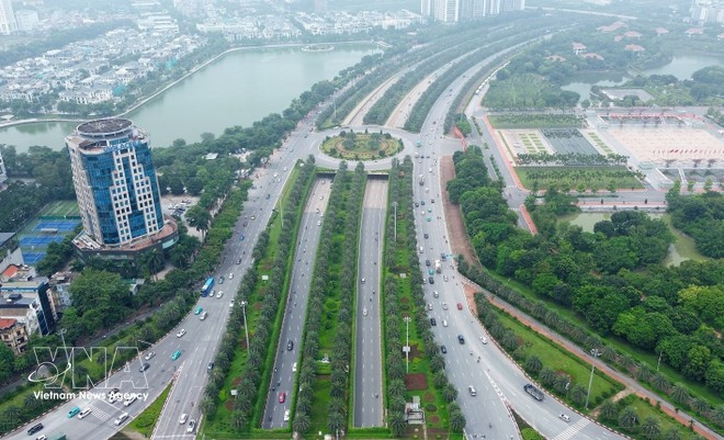 La avenida de Thang Long, Hanói. (Foto: VNA)