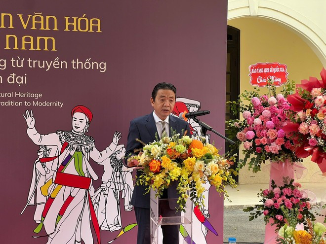 Hoang Dao Cuong viceministro de Cultura, Deportes y Turismo de Vietnam habla en el evento. (Foto: VNA)