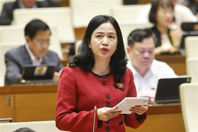 Una diputada interviene en la cita (Foto: VNA)