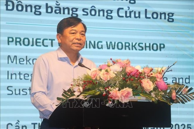 El viceministro de Agricultura y Medio Ambiente, Nguyen Hoang Hiep, habla en el taller (Foto: VNA) El viceministro de Agricultura y Medio Ambiente, Nguyen Hoang Hiep, habla en el taller (Foto: VNA)