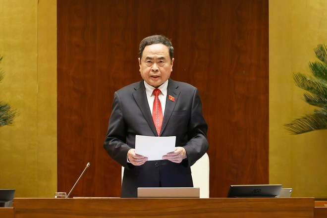 El presidente de la Asamblea Nacional de Vietnam, Tran Thanh Man, habla en el evento. (Foto: VNA) El presidente de la Asamblea Nacional de Vietnam, Tran Thanh Man, habla en el evento. (Foto: VNA)
