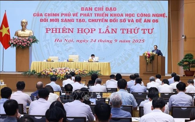 El primer ministro de Vietnam, Pham Minh Chinh habla en el evento (Foto: VNA)