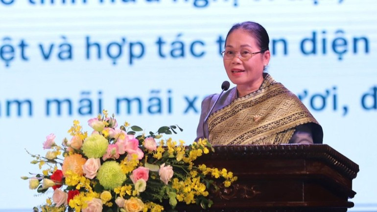 La viceministra de Información, Cultura y Turismo de Laos Darany Phommavongsa interviene en la cita. (Foto: Viet Hung) La viceministra de Información, Cultura y Turismo de Laos Darany Phommavongsa interviene en la cita. (Foto: Viet Hung)