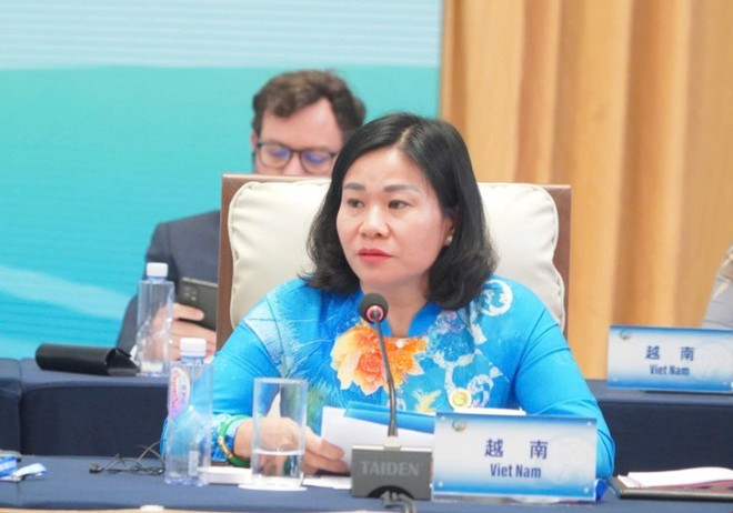 La presidenta de la Unión de Mujeres de Vietnam, Nguyen Thi Tuyen, habla en el evento (Foto: VNA) La presidenta de la Unión de Mujeres de Vietnam, Nguyen Thi Tuyen, habla en el evento (Foto: VNA)