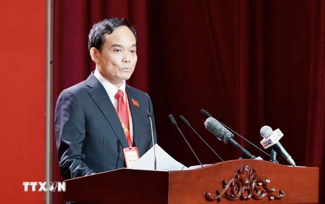 Tran Luu Quang, secretario del Comité Central del PCV y del Comité del Partido de Ciudad Ho Chi Minh, interviene en el evento. (Foto: VNA) Tran Luu Quang, secretario del Comité Central del PCV y del Comité del Partido de Ciudad Ho Chi Minh, interviene en el evento. (Foto: VNA)