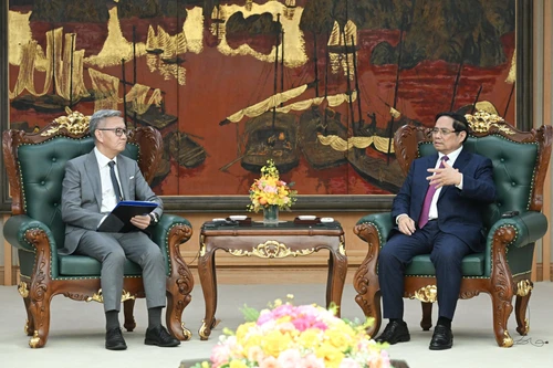 [Foto] Premier vietnamita recibe al canciller de Laos