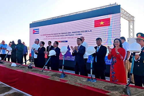 Inician obras del parque solar fotovoltaico Vista Alegre para celebrar relaciones Vietnam-Cuba.