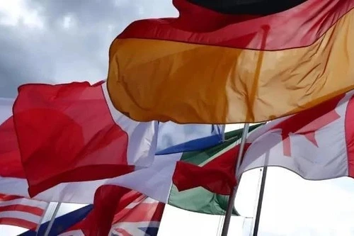 Banderas de los países del G7. (Foto: VNA)