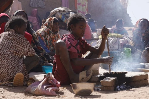Refugiados en Darfur del Norte, Sudán. (Foto: Xinhua/VNA)