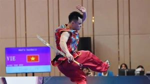 El wushuista vietnamita Nong Van Huu. (Fotografía: VNA)
