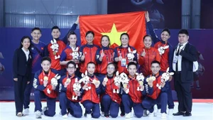 Equipo de gimnasia de Vietnam (Fotografía: VNA)