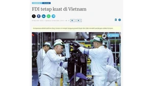 Captura de pantalla del artículo del sitio web indonesio Kompasiana sobre la inversión extranjera directa en Vietnam.