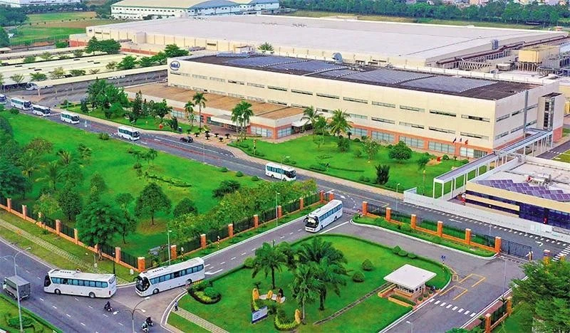 Panorama de la fábrica de Intel en el Parque de Alta Tecnología de Ciudad Ho Chi Minh (Foto: baodautu.vn)