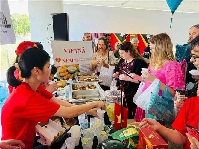 El stand vietnamita en la feria (Foto: VNA)