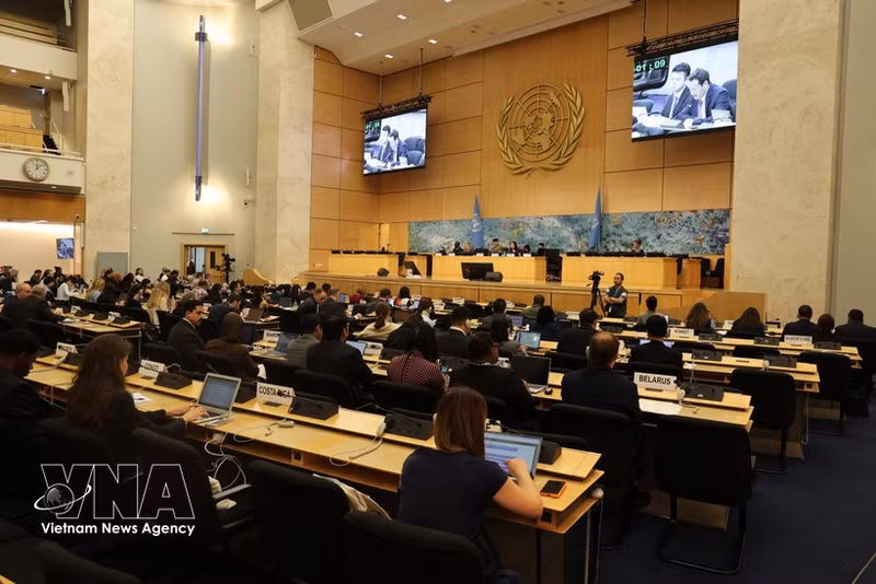 En el debate general del 63º periodo de sesiones del Consejo de Derechos Humanos de la ONU. (Foto: VNA)