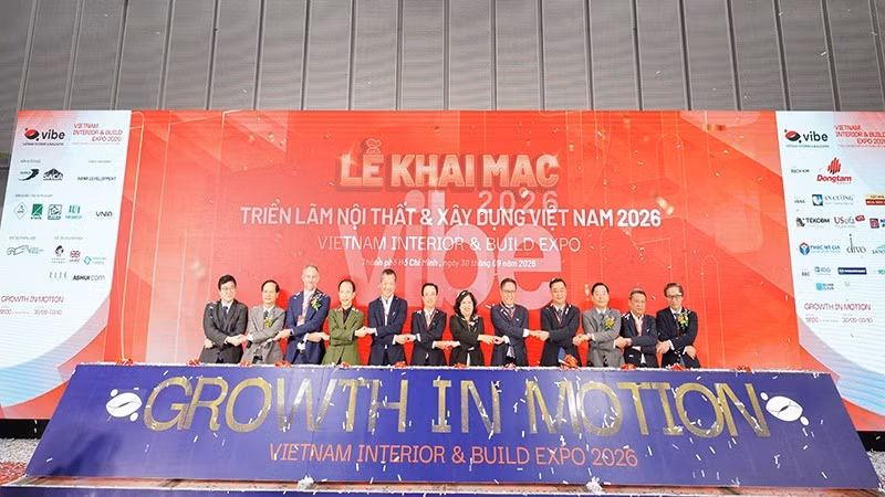 Los delegados llevan a cabo la ceremonia de inauguración de la exposición. (Foto: Comité Organizador)
