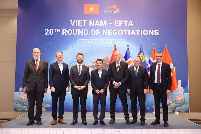 Los delegados asisten a una ronda de negociaciones del Tratado de Libre Comercio entre Vietnam y la Asociación Europea de Libre Comercio (EFTA), de la que forma parte Liechtenstein. (Foto: Secretaría de la EFTA)